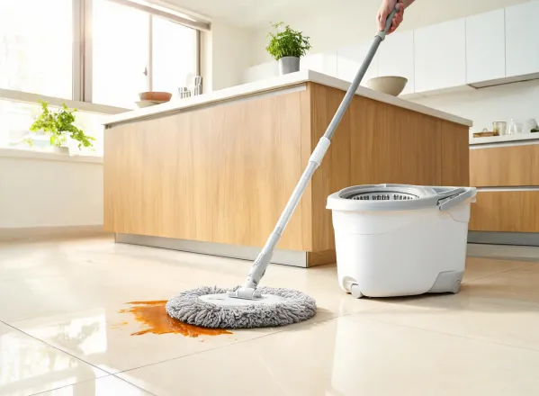 Kitchen floor cleaning